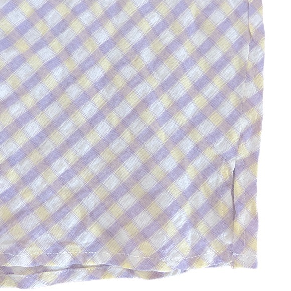 NWT Forever 21 Purple Yellow Plaid Skirt 1X - Picture 4 of 6